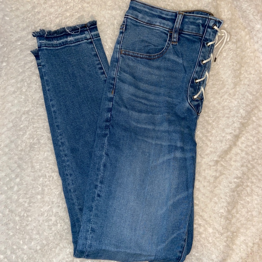NWOT American Eagle Lace Up High Waisted Jeggings